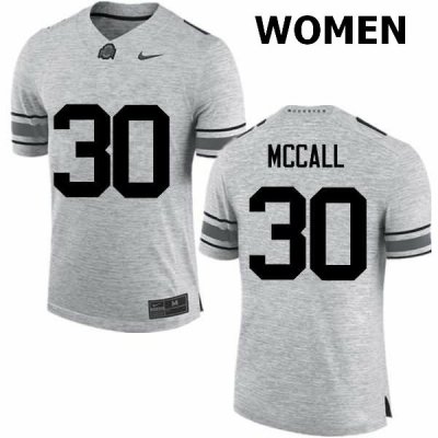 Women's Ohio State Buckeyes #30 Demario McCall Gray Nike NCAA College Football Jersey Stability NRS4044DE